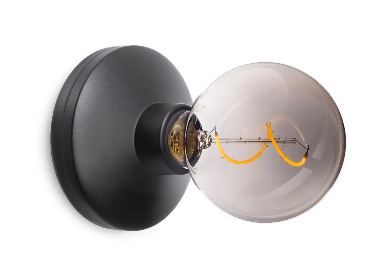 Humble Bee wall light black smoked