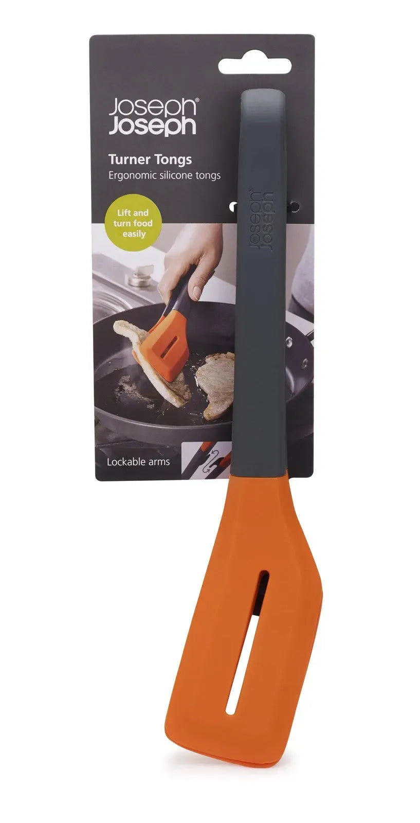 Praktische Wenderzange von Joseph Joseph, 30 cm, grau-orange.