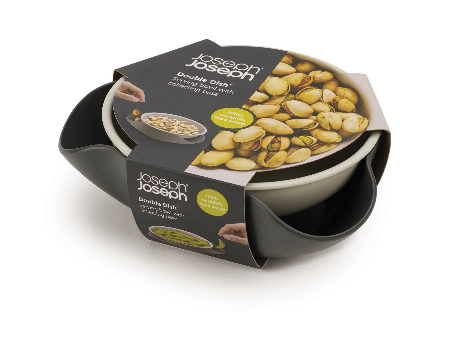Entdecken Sie die Joseph Joseph Double-Dish Servierschüssel – perfekt für die stilvolle Präsentation von Speisen, ohne Vermischen. Ideal für jede Feier!