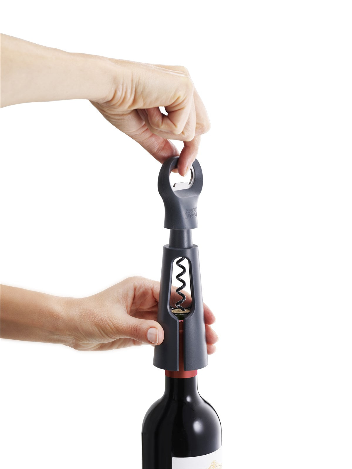 Entdecken Sie den BarStar 3-in-1 Korkenzieher von Joseph Joseph – das perfekte Barzubehör für Weinliebhaber und Cocktail-Fans!