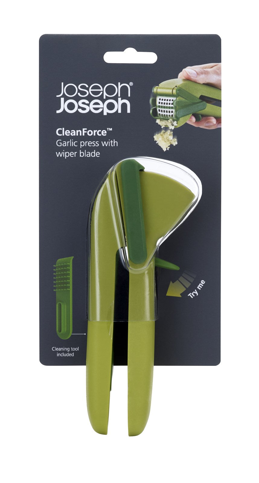 Die Joseph Joseph CleanForce Knoblauchpresse vereint Funktionalität und Design. Ergonomisch, leicht zu reinigen und ideal für aromatische Gerichte!