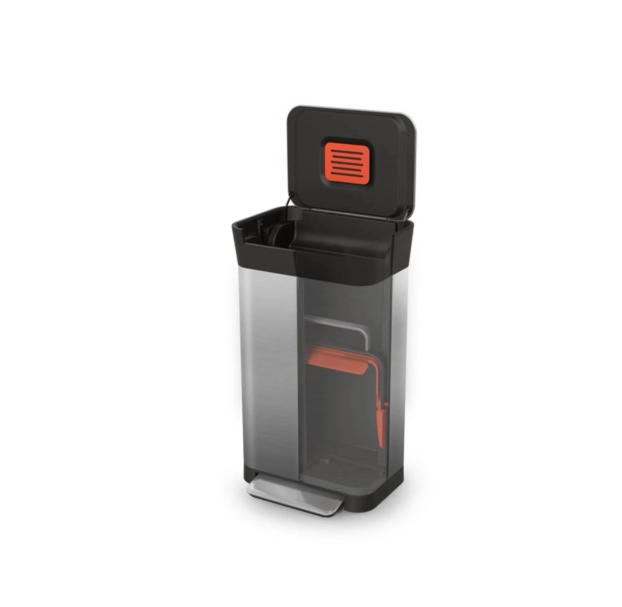 Robuste Recyclingstation aus Edelstahl, 39x33x68 cm von Joseph Joseph.