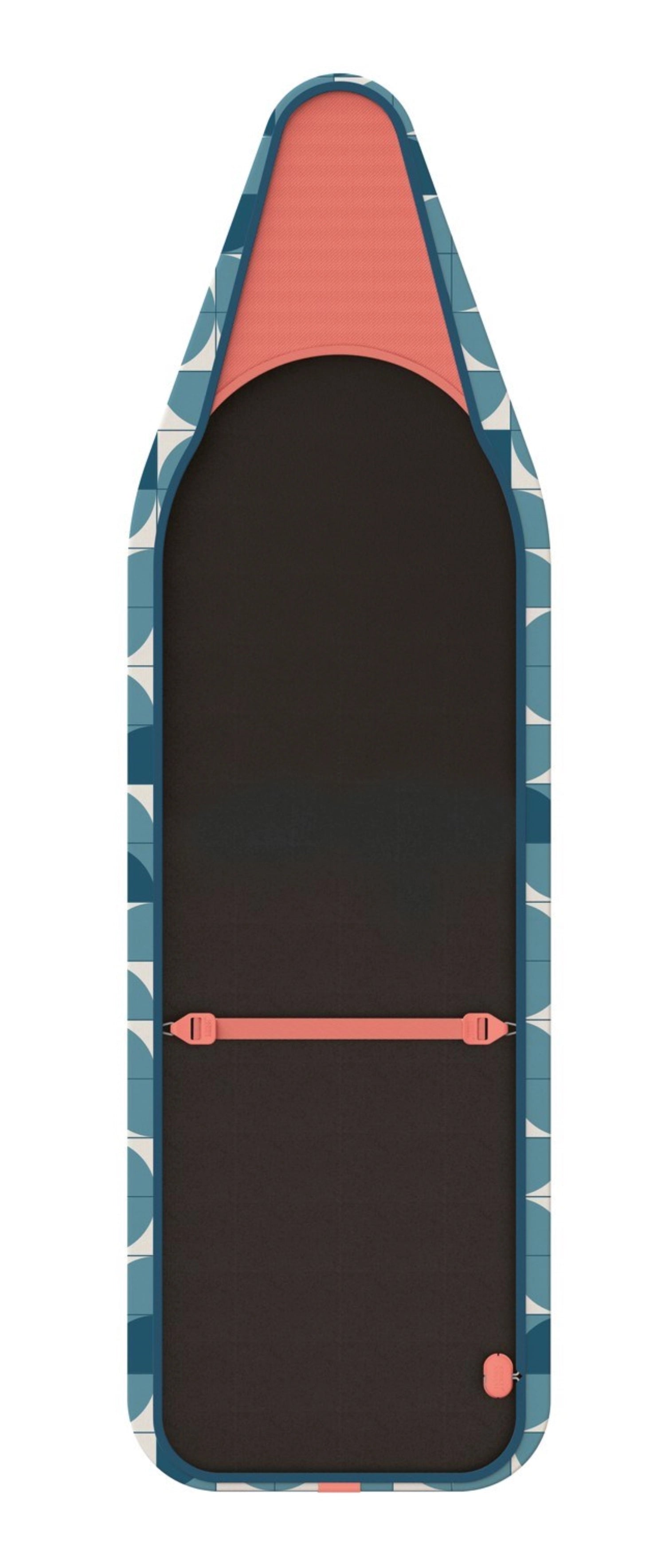 Stylischer Bügelbrettbezug in Mosaik-Blau für 135 cm Bügelbretter, ideal für effizientes und angenehmes Bügeln.