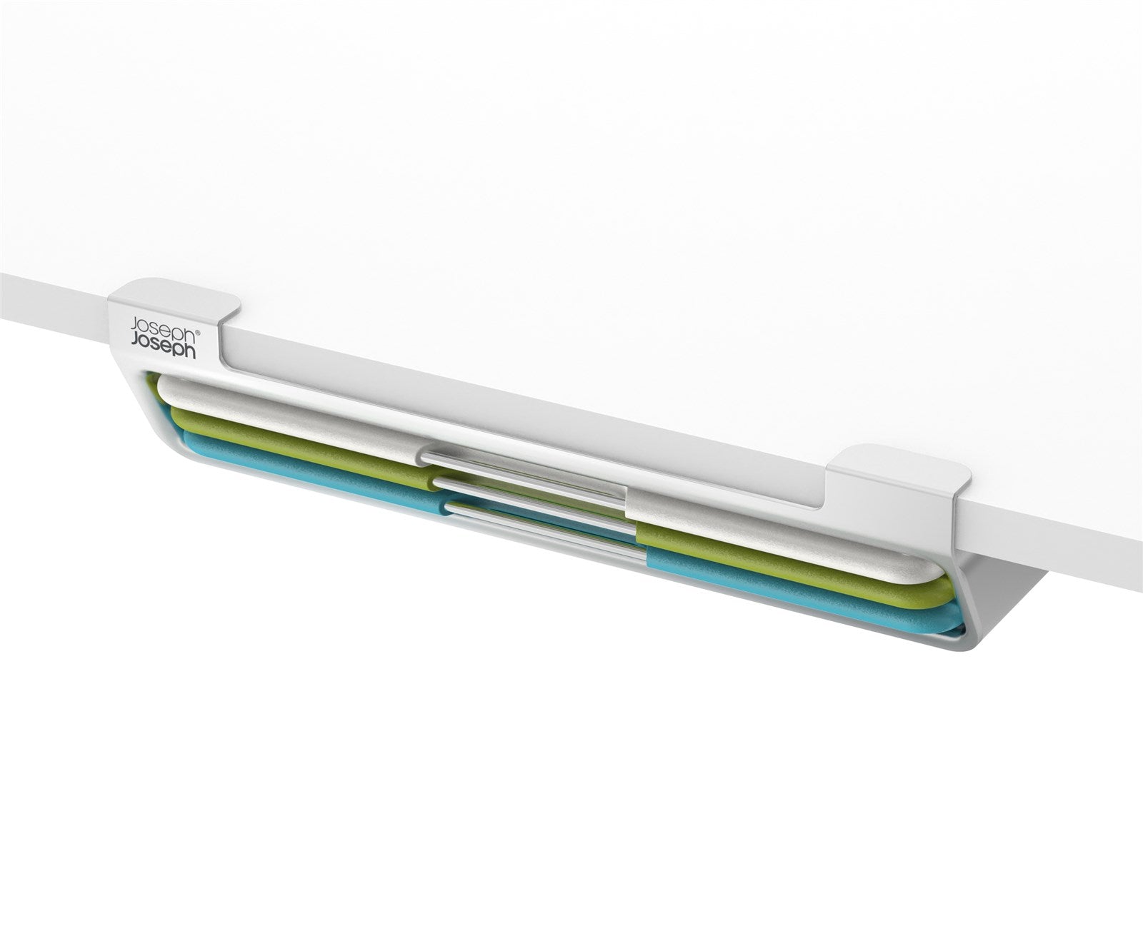 Das Folio Slim Schneidebrett-Set von Joseph Joseph vereint drei praktische, hygienische Bretter in einem eleganten Design, ideal für jede moderne Küche.