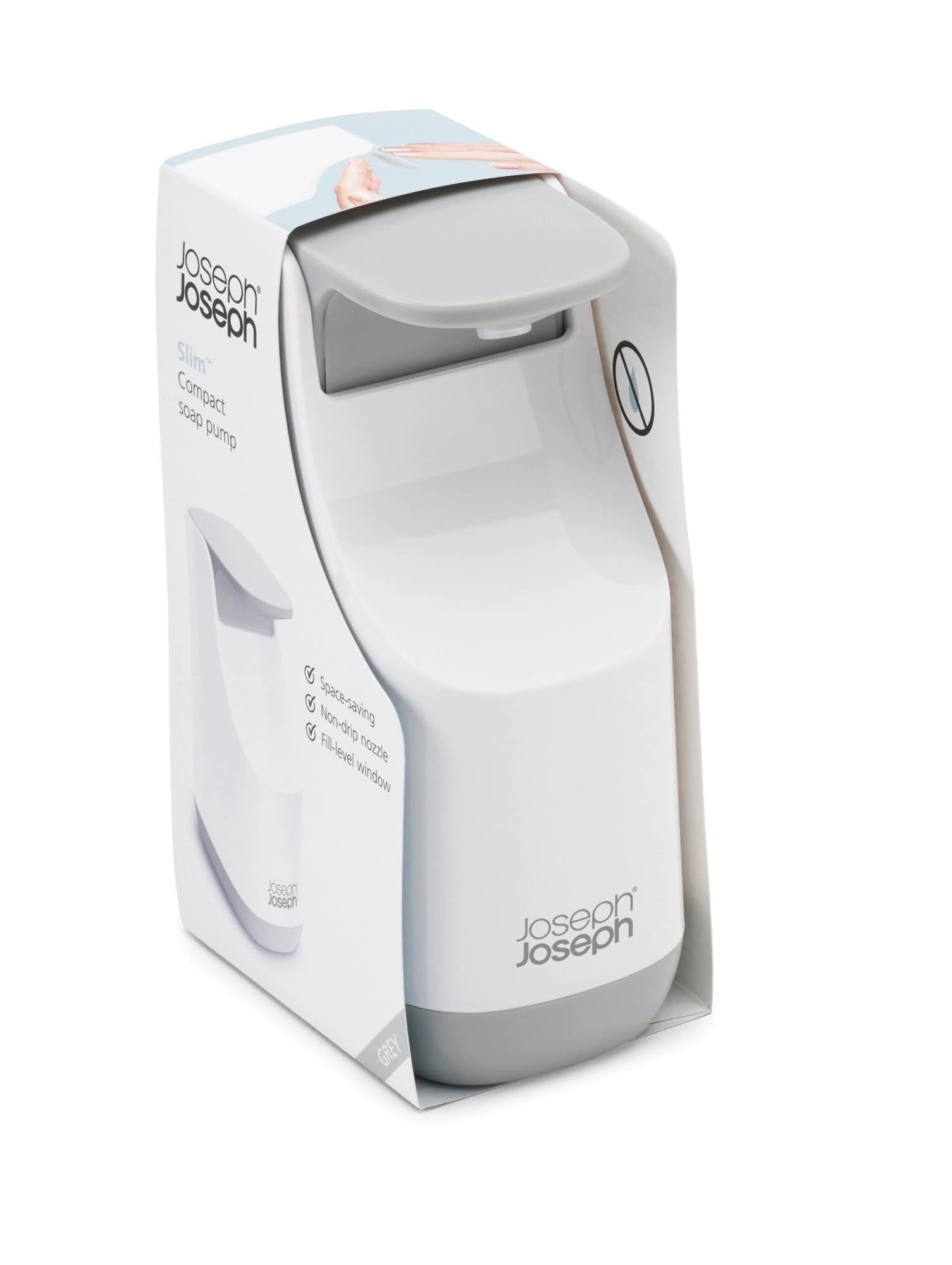 Slim Seifenspender weiss grau, 5.7x8.6x14.3 cm