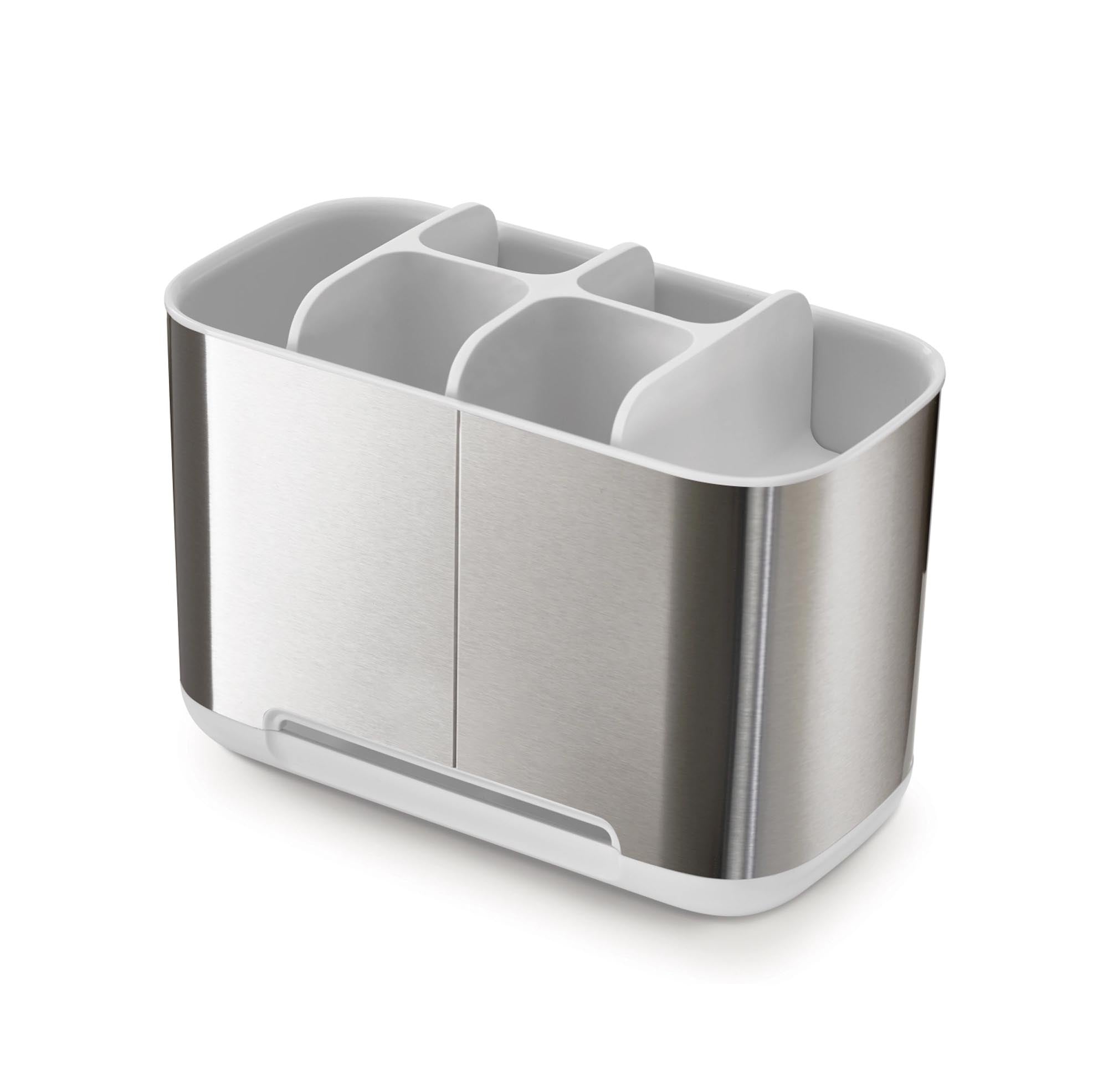 Der EasyStore Steel Zahnbürstenhalter von Joseph Joseph ist die perfekte Lösung für ein stilvolles und organisiertes Badezimmer. Hergestellt aus robustem Edelstahl und ABS, bietet er Platz für bis zu 4 Zahnbürsten und überzeugt durch sein modernes, weißes Design.