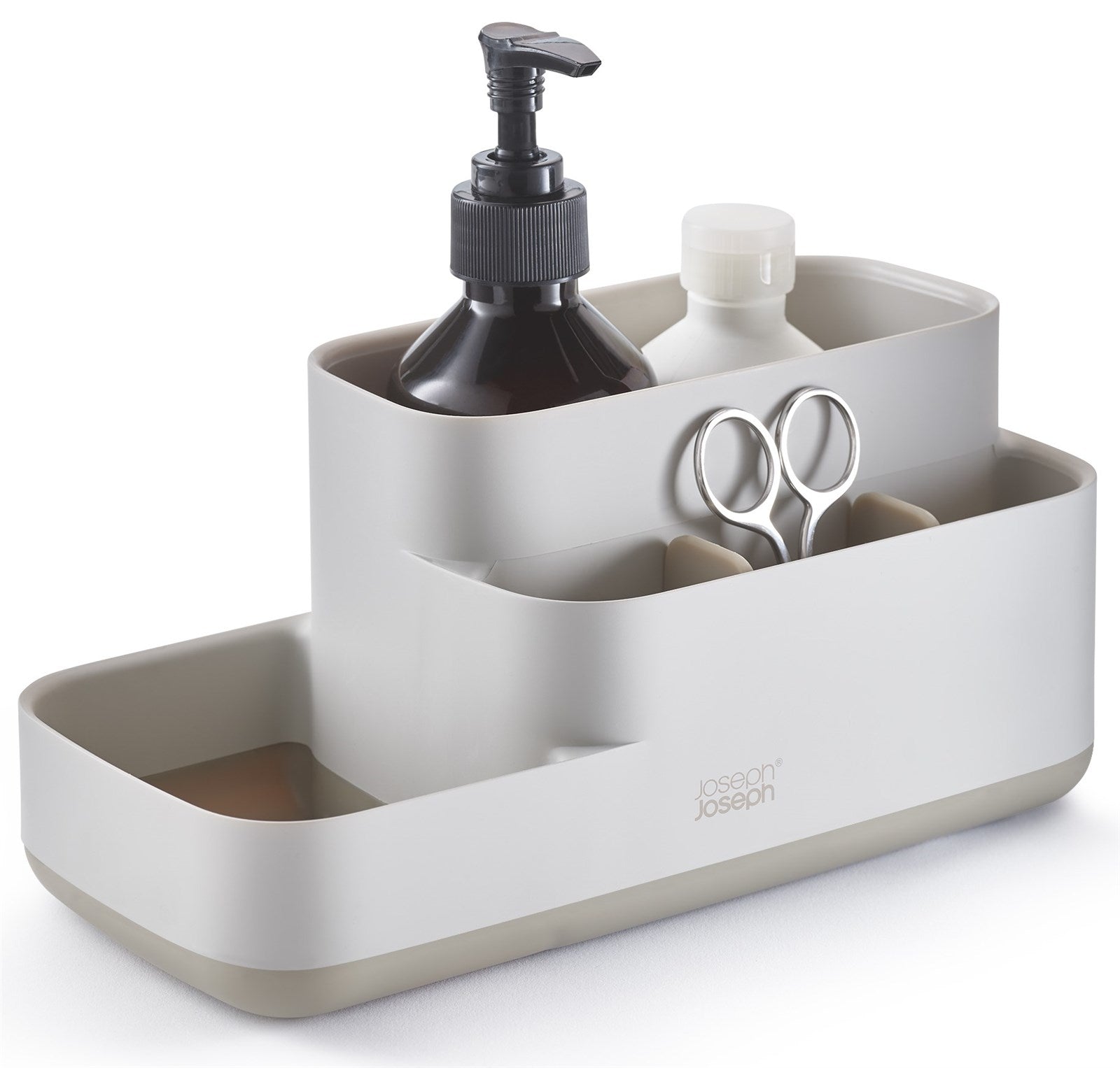 Der EasyStore Badezimmer Caddy in Ecru von Joseph Joseph bietet stilvolle Aufbewahrungslösungen für Ihr Bad. Praktisch und langlebig!