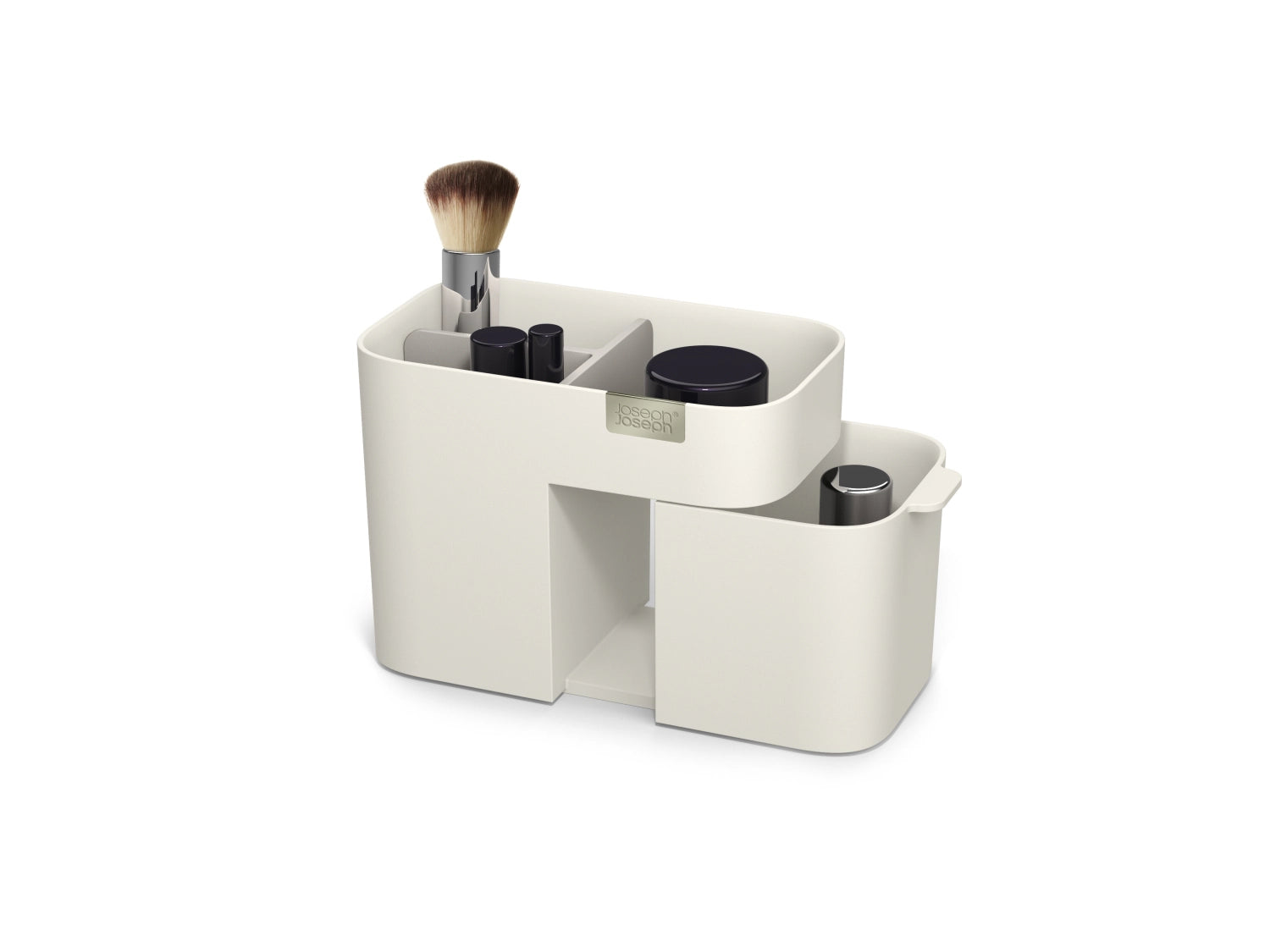 Viva Kosmetik-Organizer von Joseph Joseph, kompakt mit Schublade, perfekt für die ordentliche Aufbewahrung von Beauty-Produkten im Bad.
