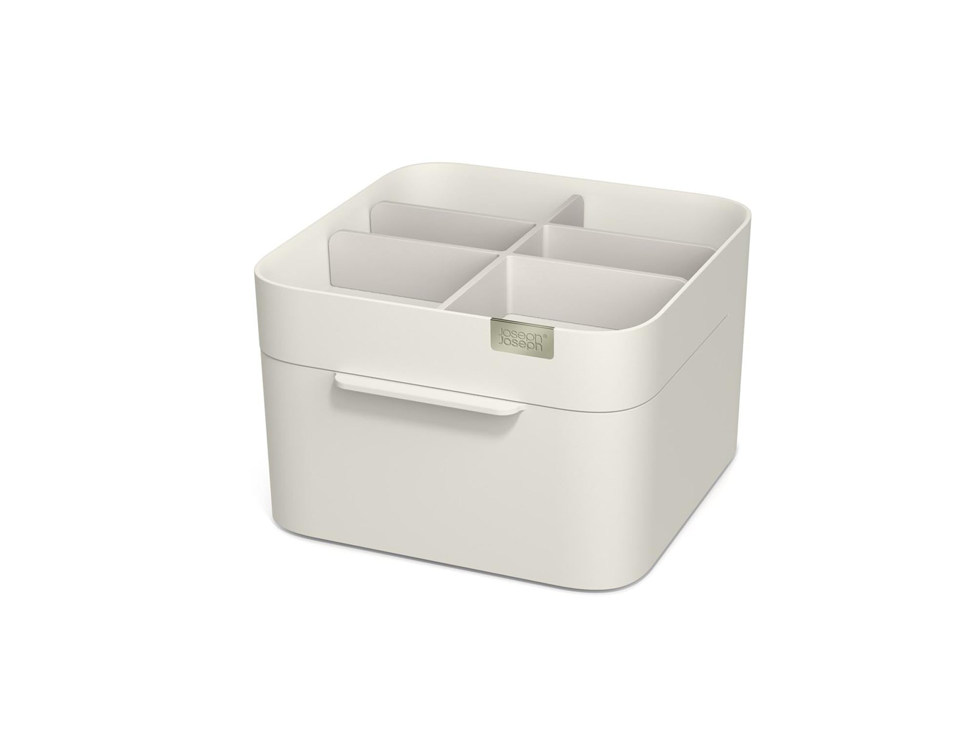 Stilvoller Joseph Joseph Viva Organizer mit Schublade, perfekt für Kosmetik und Badutensilien, Masse: 18.5x19.5x12cm.