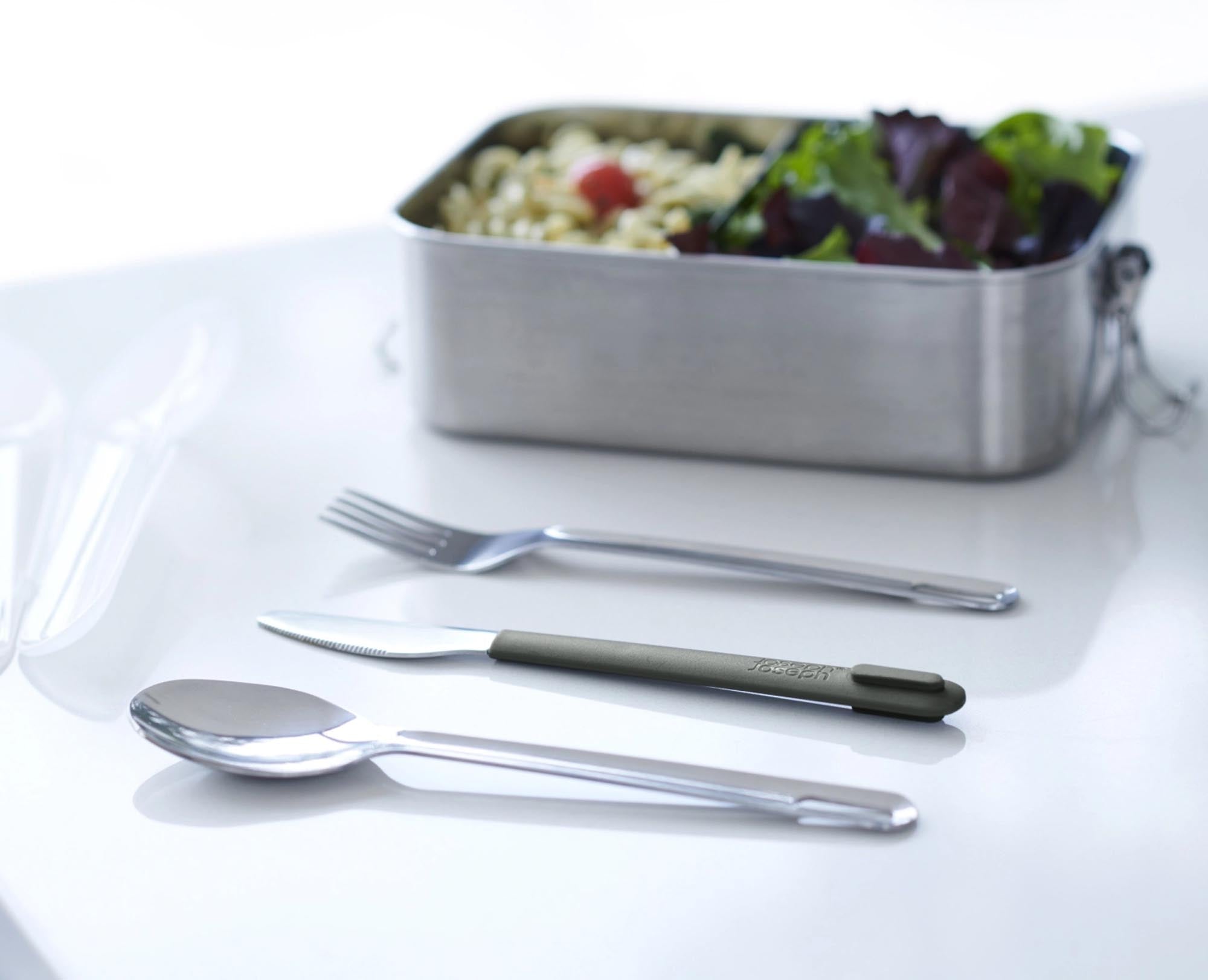 Stilvolles GoEat Edelstahl-Besteckset 18cm von Joseph Joseph.