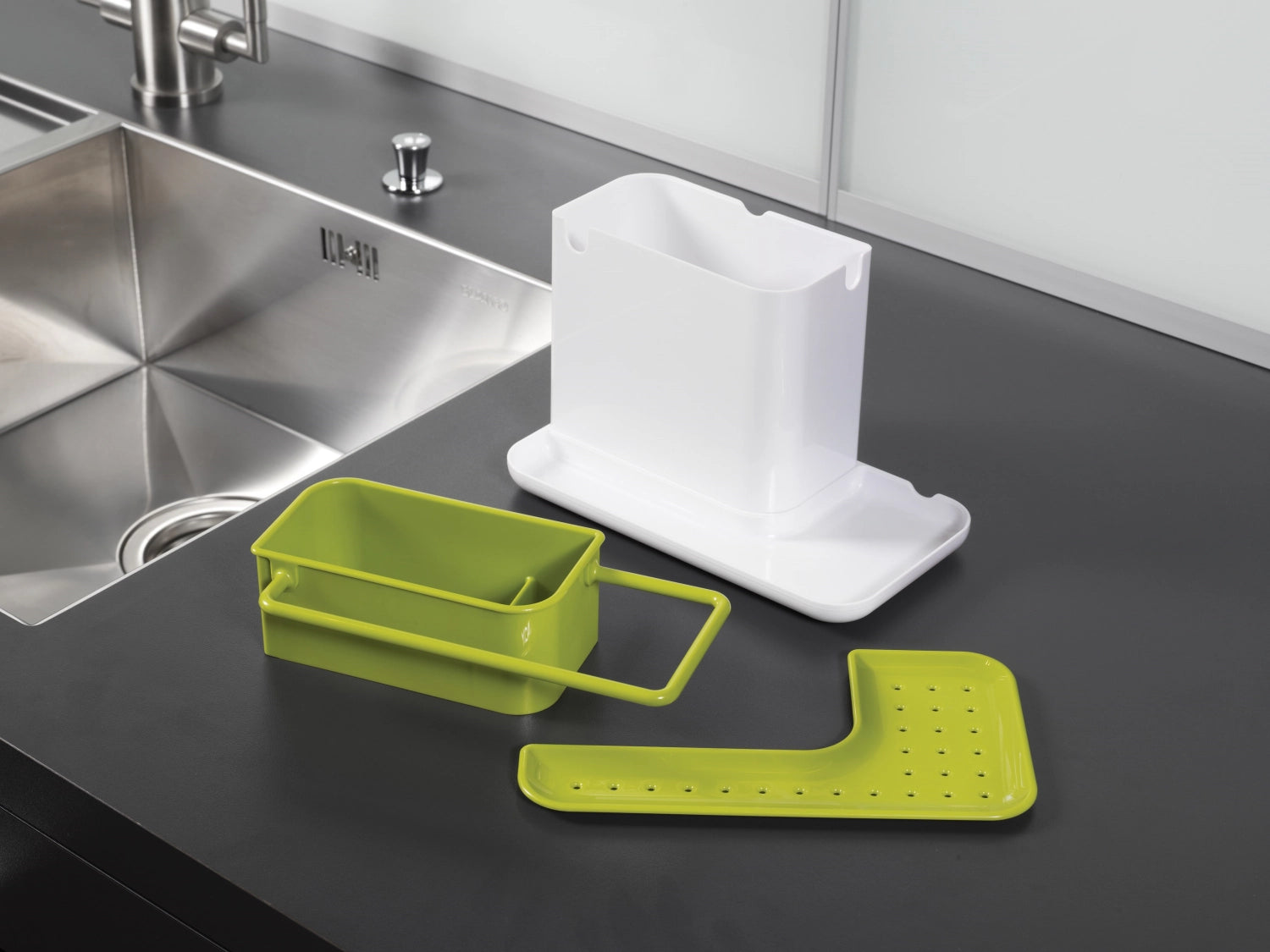 Sink Caddy schwarz grau 20x13.5x11.5cm
