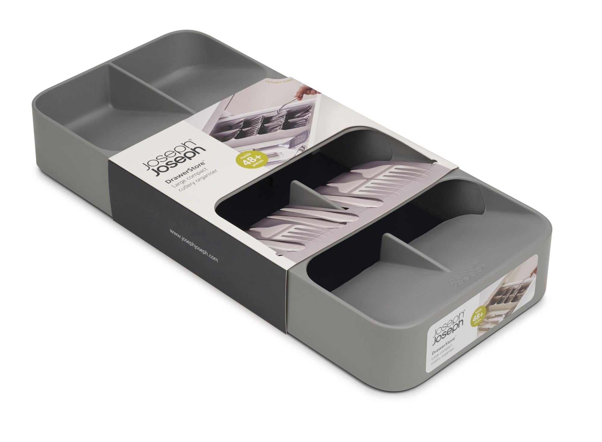 Kompakter Besteckkasten von Joseph Joseph: Platzsparend, elegant und funktional für jede Küche. Ideal für optimale Organisation und schnellen Zugriff.