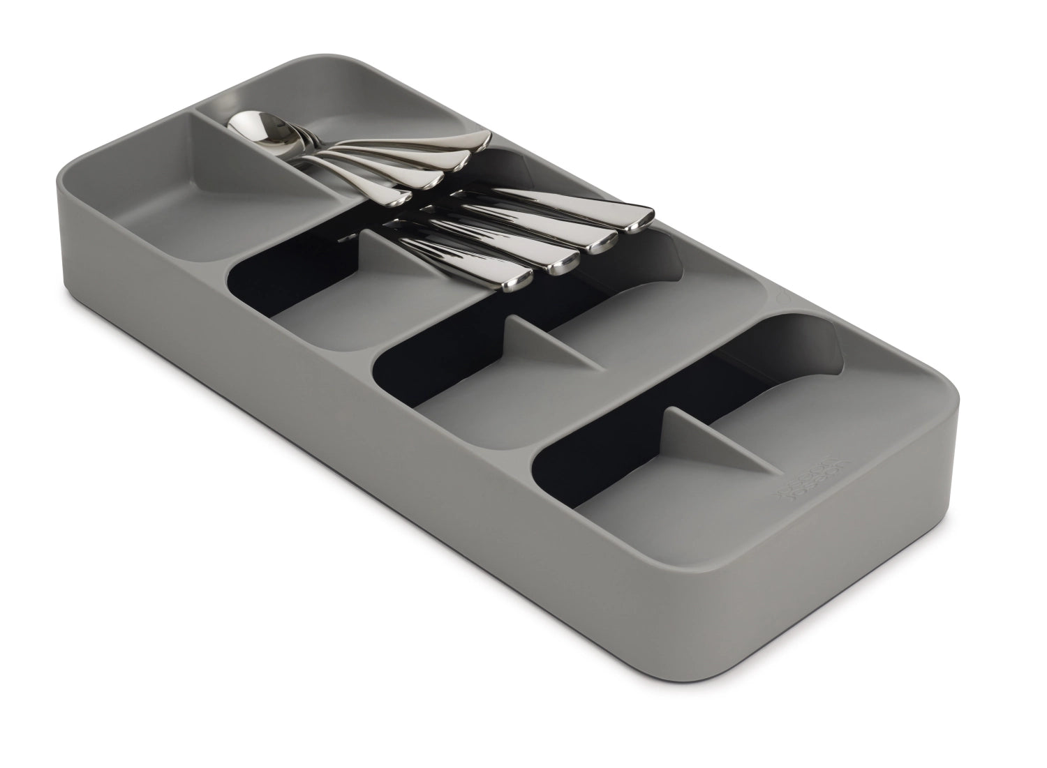 Praktischer Besteckkasten in Grau von Joseph Joseph, perfekt für die platzsparende und ordentliche Aufbewahrung von Besteck und Küchenhelfern.