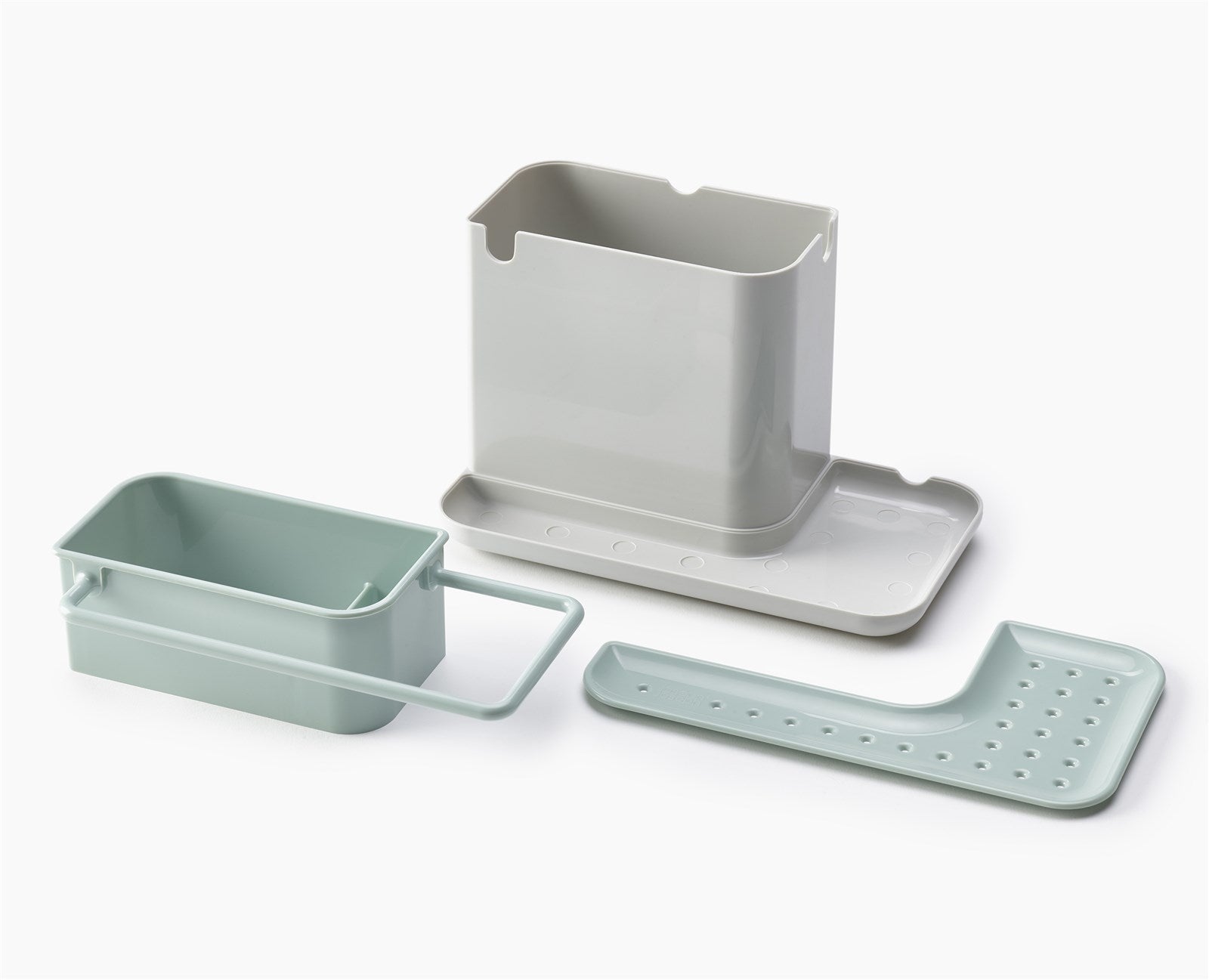 Der Caddy Spülenorganizer von Joseph Joseph in Light Stone Sage bietet eine elegante Lösung für Ihre Küchenspüle. Praktisch und langlebig!