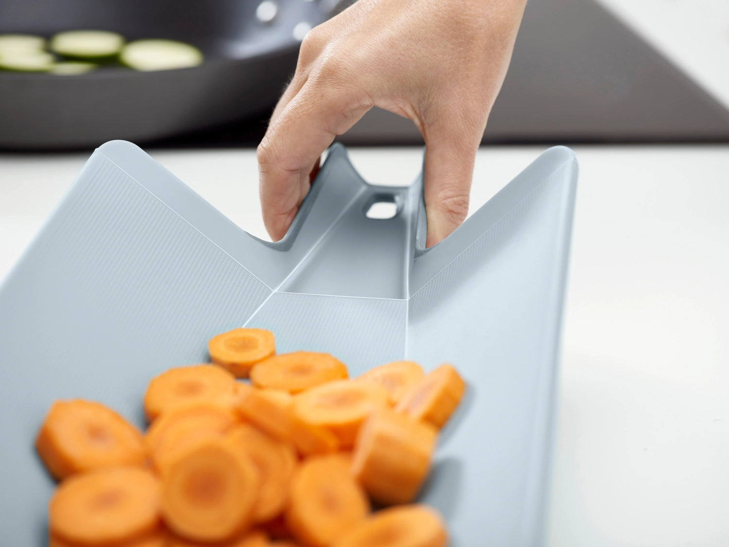 Set of 2 Chop2Pot Plus Sky cutting boards, 38x21x3cm