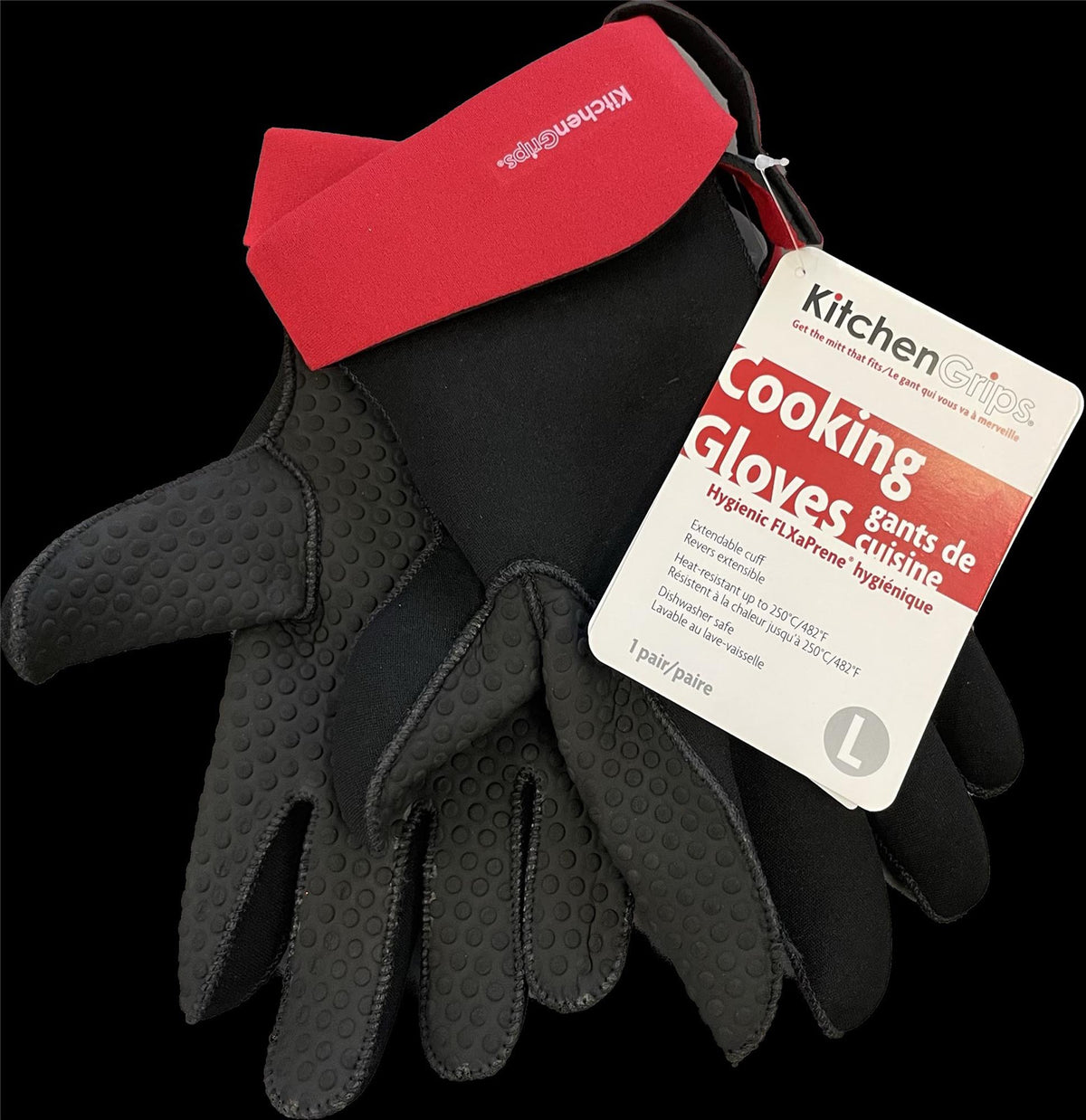Küchenhandschuhe Gr. L, 5 Finger, schwarz rot in Rot präsentiert im Onlineshop von KAQTU Design AG. Backutensilien ist von Cuisipro
