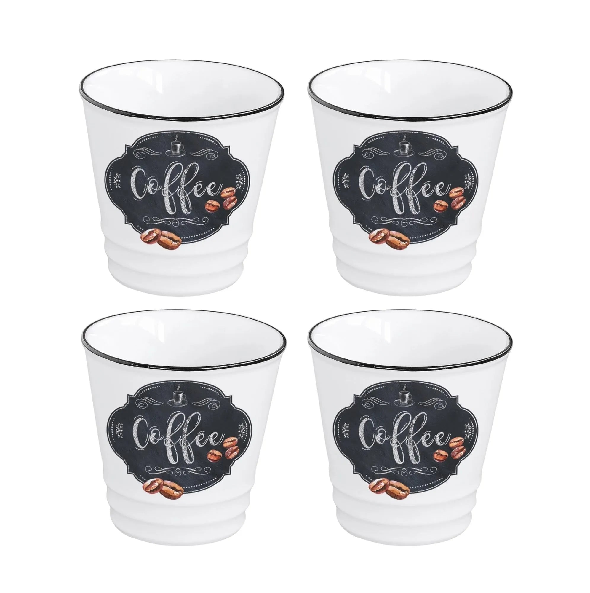 4er Set Kitchen Basics Espressotasse , 100ml - KAQTU Design