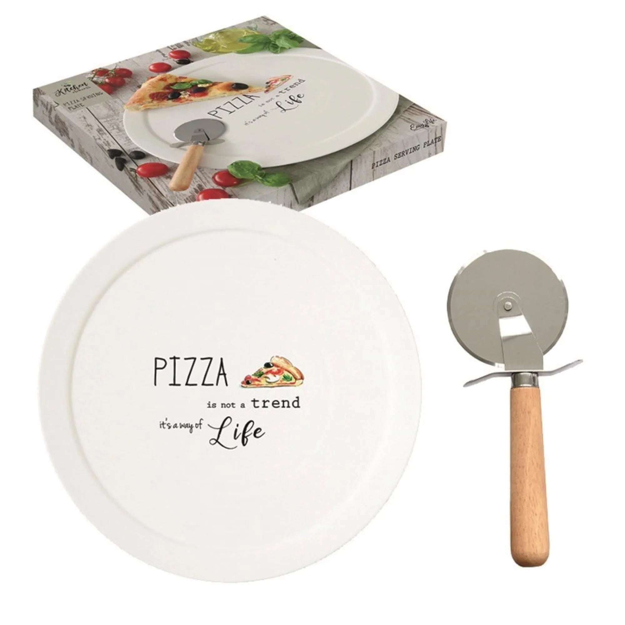 Kitchen Elements Pizzateller mit Schneider in GB, D35.5cm - KAQTU Design