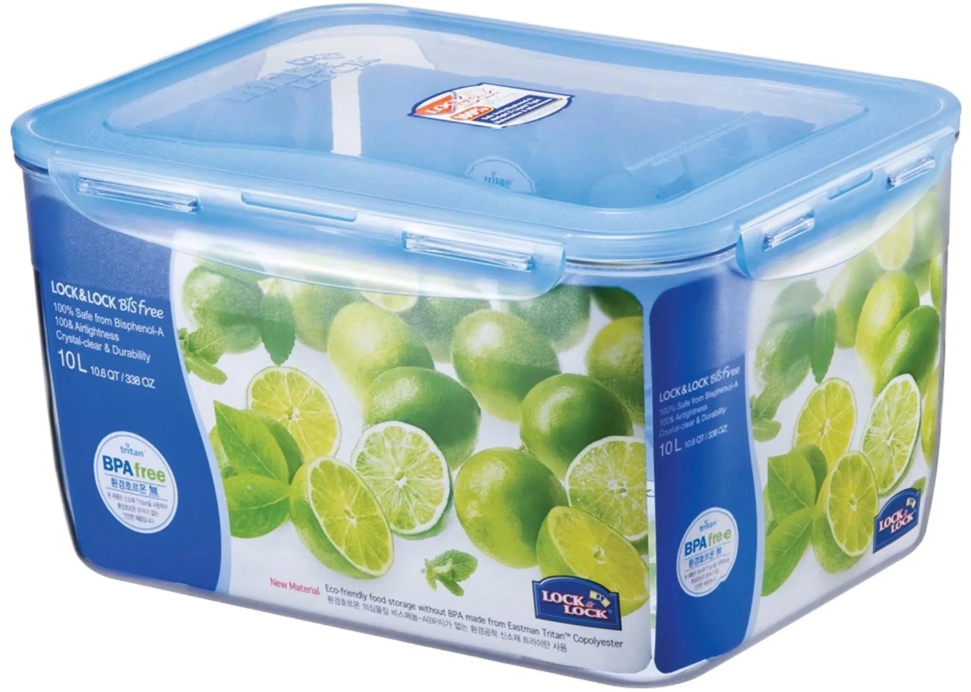 Stapelbare 10L Vorratsdose aus BPA-freiem Tritan, transparent, spülmaschinenfest, ideal für Küche & Lagerung.