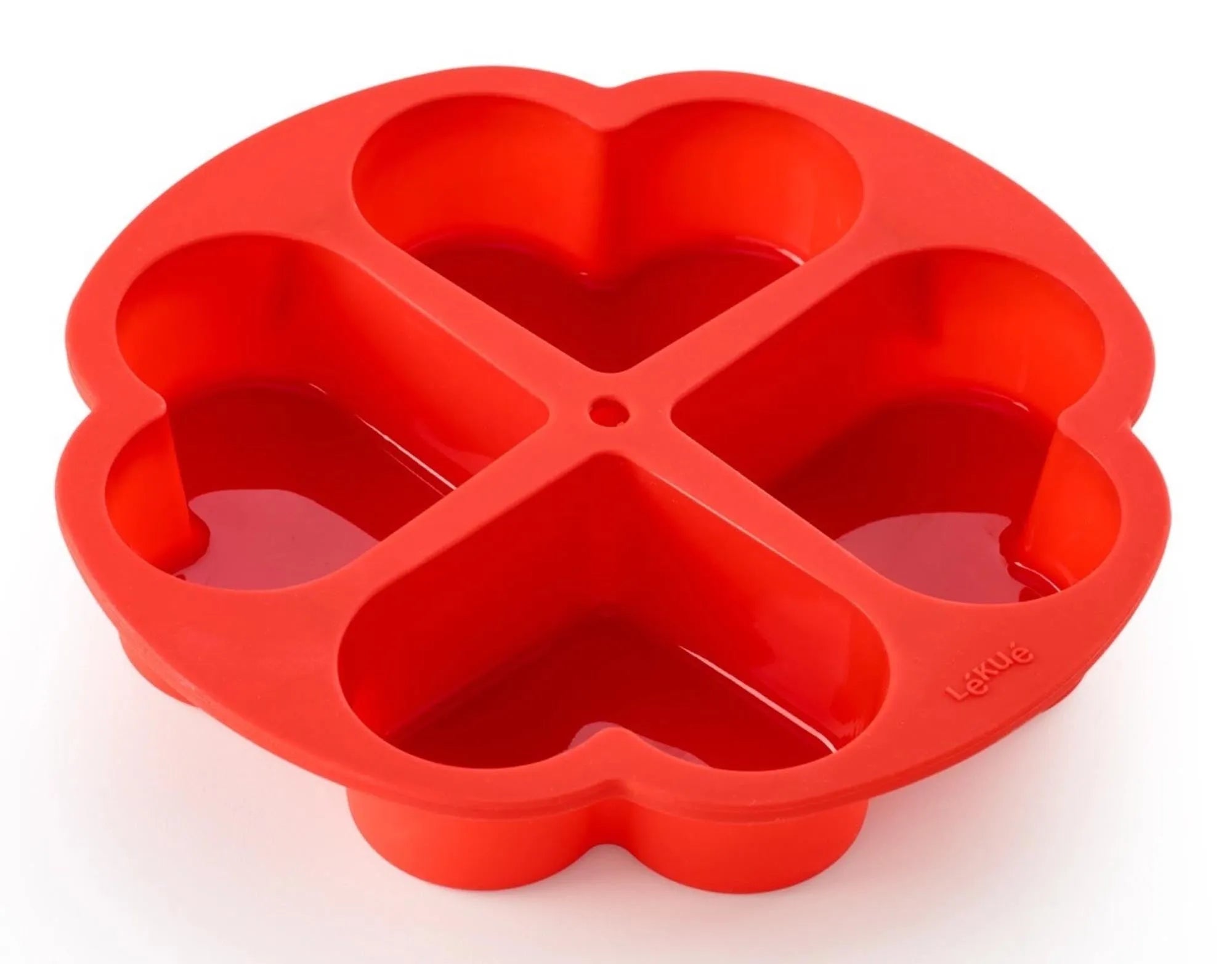 Backform Herz 4 Portionen in Rot präsentiert im Onlineshop von KAQTU Design AG. Backen ist von Lékué