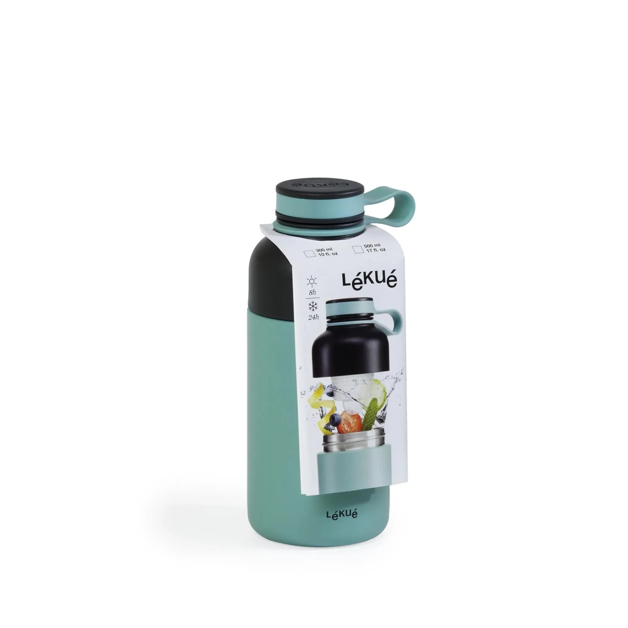 Insulated Bottle To Go 300 ml türkis in Türkis präsentiert im Onlineshop von KAQTU Design AG. Kanne ist von Lékué