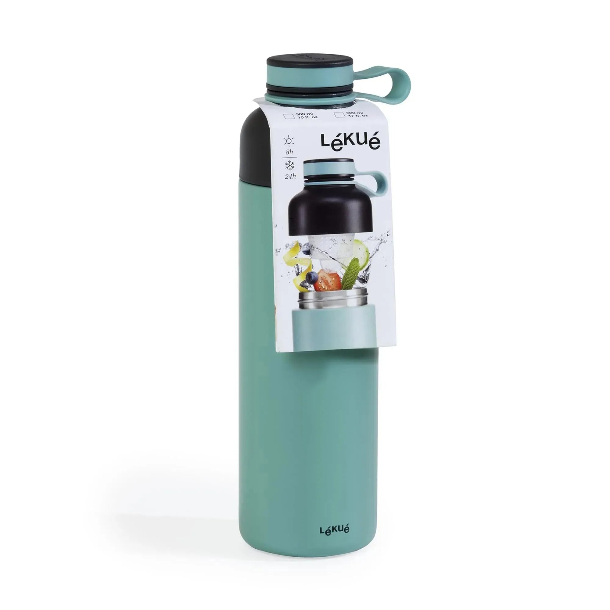 Insulated Bottle To Go 500 ml türkis in Türkis präsentiert im Onlineshop von KAQTU Design AG. Kanne ist von Lékué