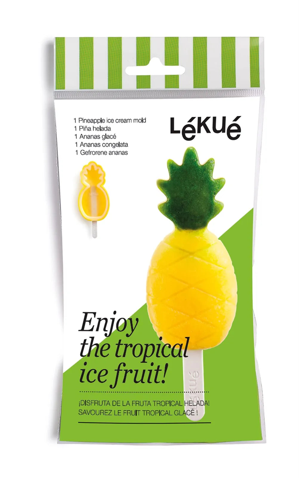 Eis am Stiel, Ananas, gelb in Gelb präsentiert im Onlineshop von KAQTU Design AG. Küchenhelfer ist von Lékué