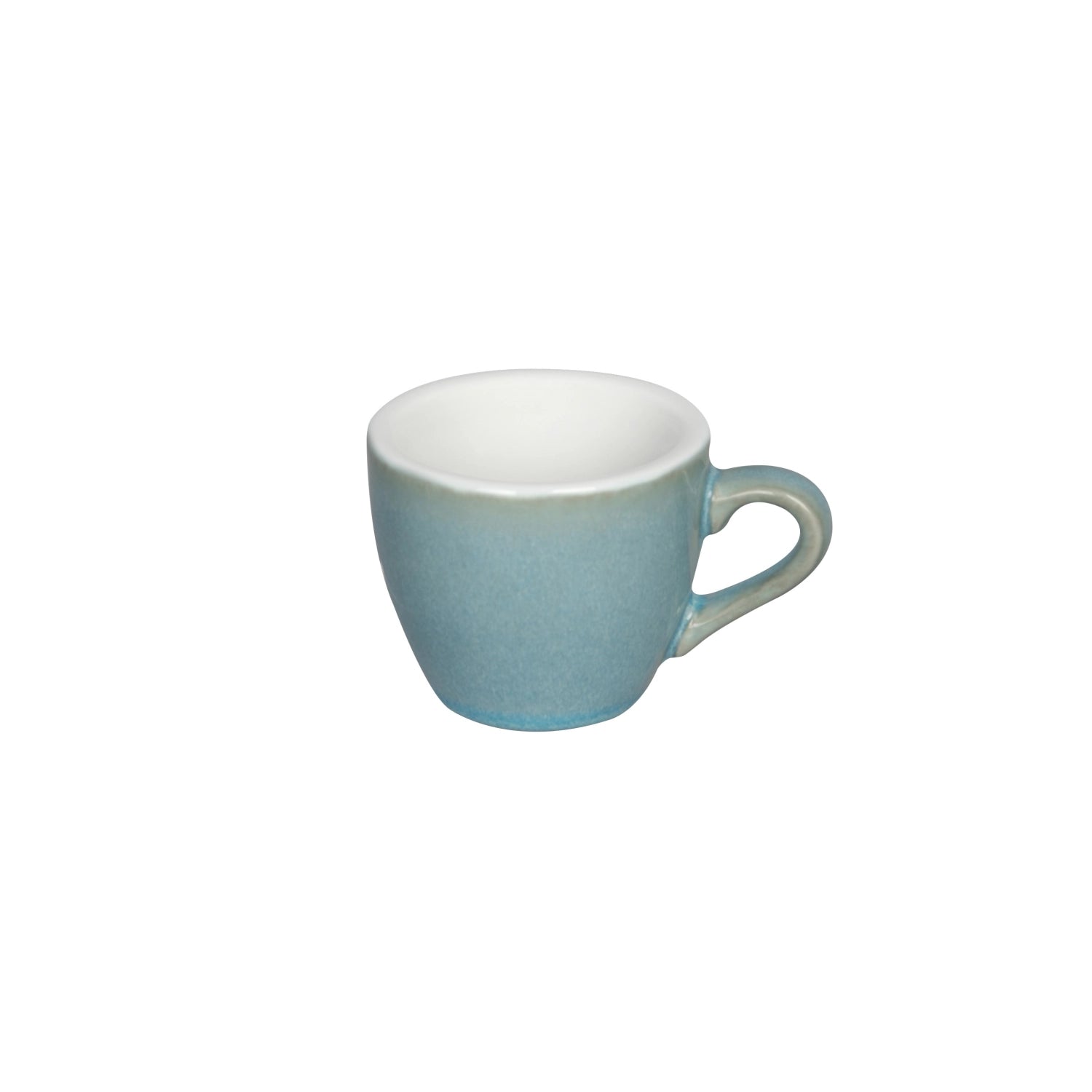 Stilvolle 80ml Egg Espresso Tasse von Loveramics, ideal für intensiven Espresso-Genuss, kombiniert modernes Design mit praktischer Handhabung.