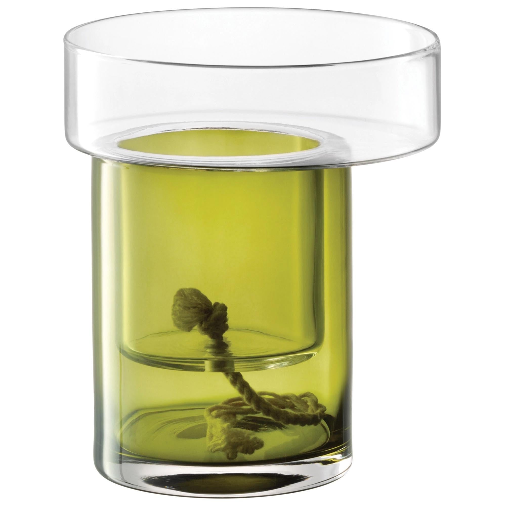 Plant pot Balcony self -wound H19 Ø16 cm clear/olive green