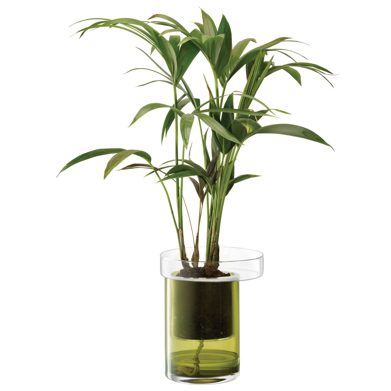 Plantpot Balcony self -watering H27 Ø22 cm clear/olive green