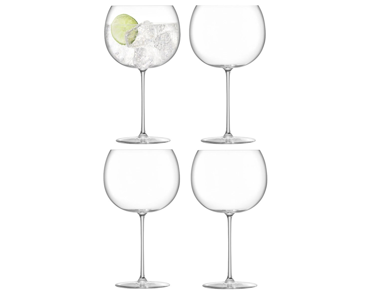 Stilvolles 4er Set Borough Ballongläser von LSA, ideal für Rotwein, mit einem Fassungsvermögen von 680ml und elegantem Design.