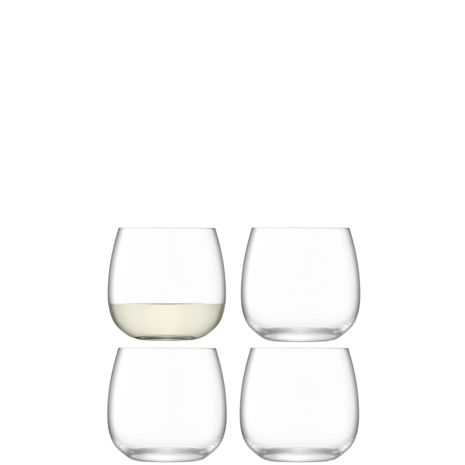 Elegantes 4er Set klarer Weinbecher von LSA, 370ml, perfekt für jeden Anlass, vereint zeitloses Design mit hoher Funktionalität.