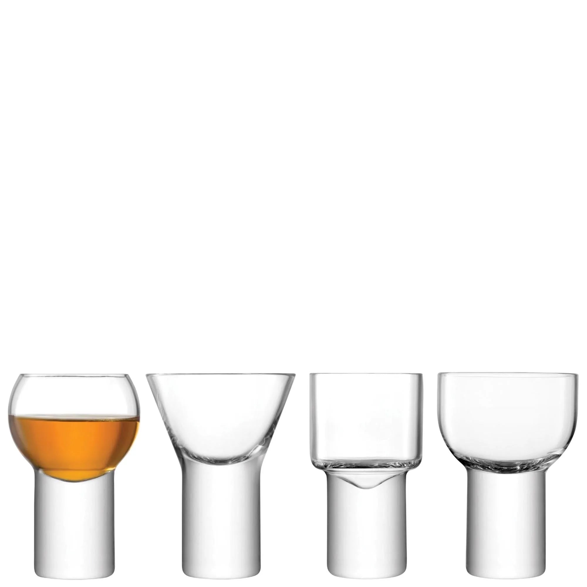 4er Set assort. Boris Digestif Glas klar - KAQTU Design