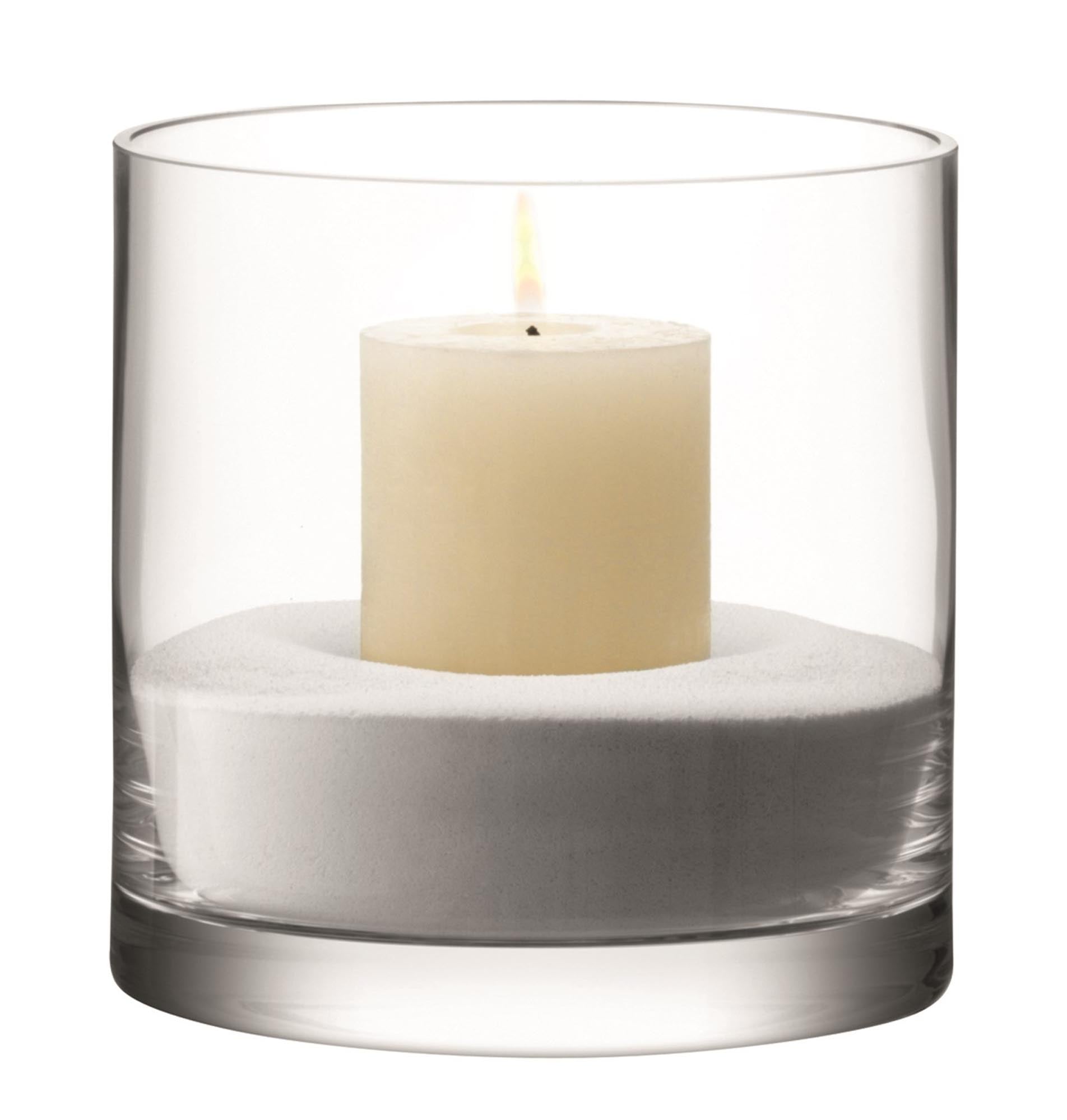 Column vase candle holder H17 x Ø17cm - clear