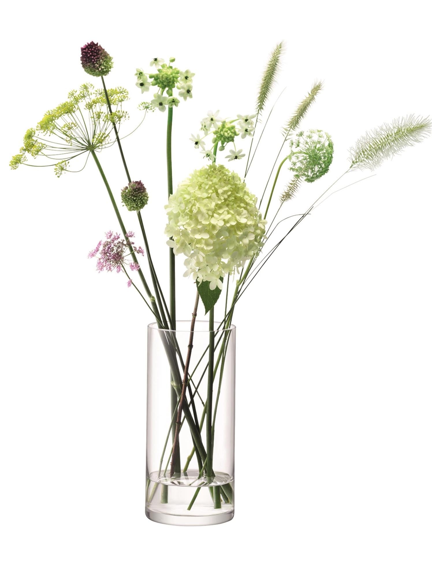 Column vase H28 x Ø13cm - clear