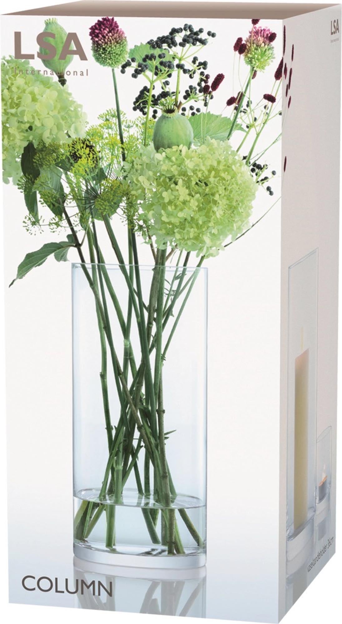 Column vase candle holder H36 x Ø17cm - clear