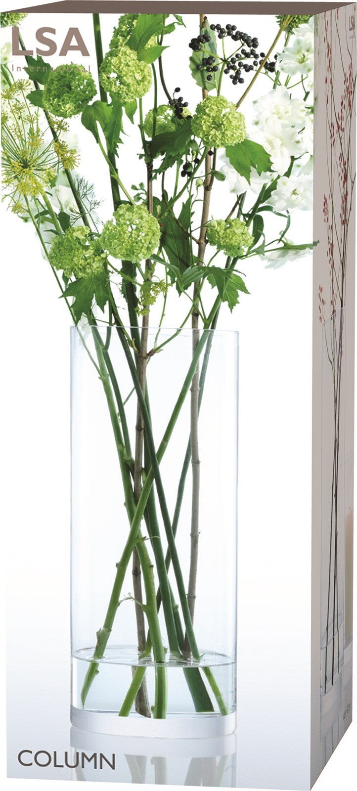 Column vase H42 x Ø18cm - clear