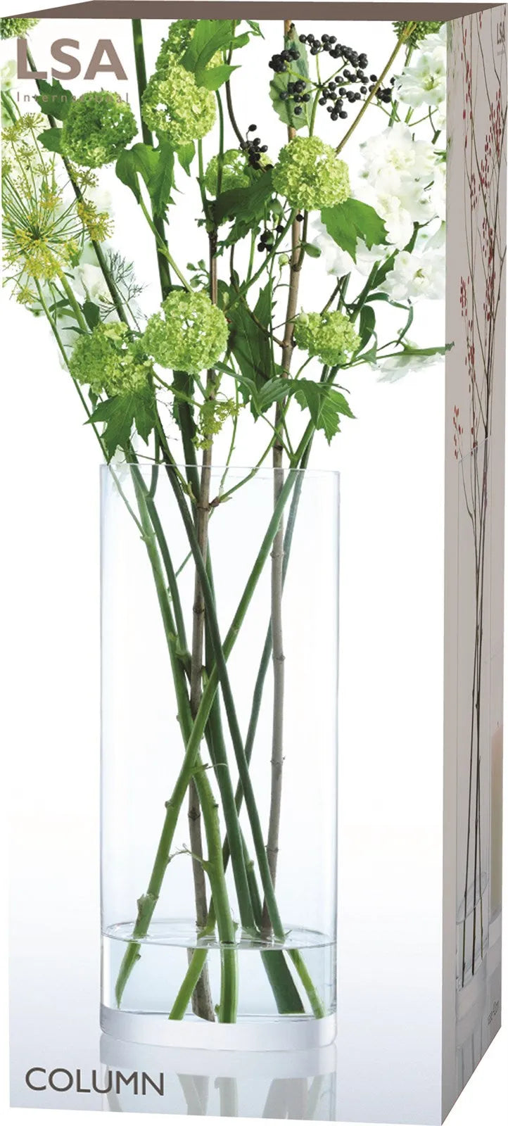 LSA Column Vase H42 Ø18cm: Minimalistische Klarheit für Ihr Interieur.