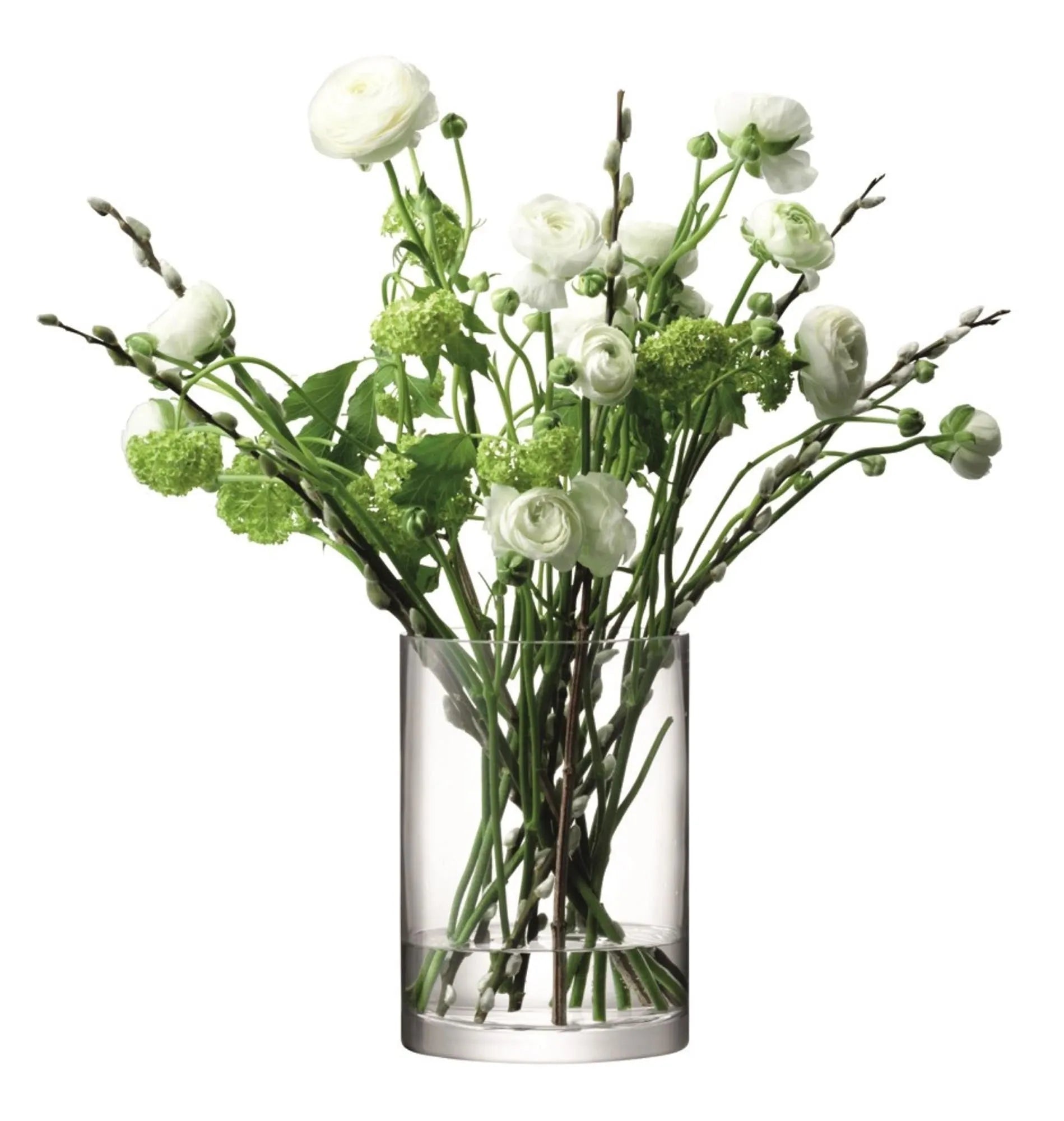 Stilvolle LSA Column Vase: Klarer Kerzenhalter, 24cm hoch, Ø17cm.