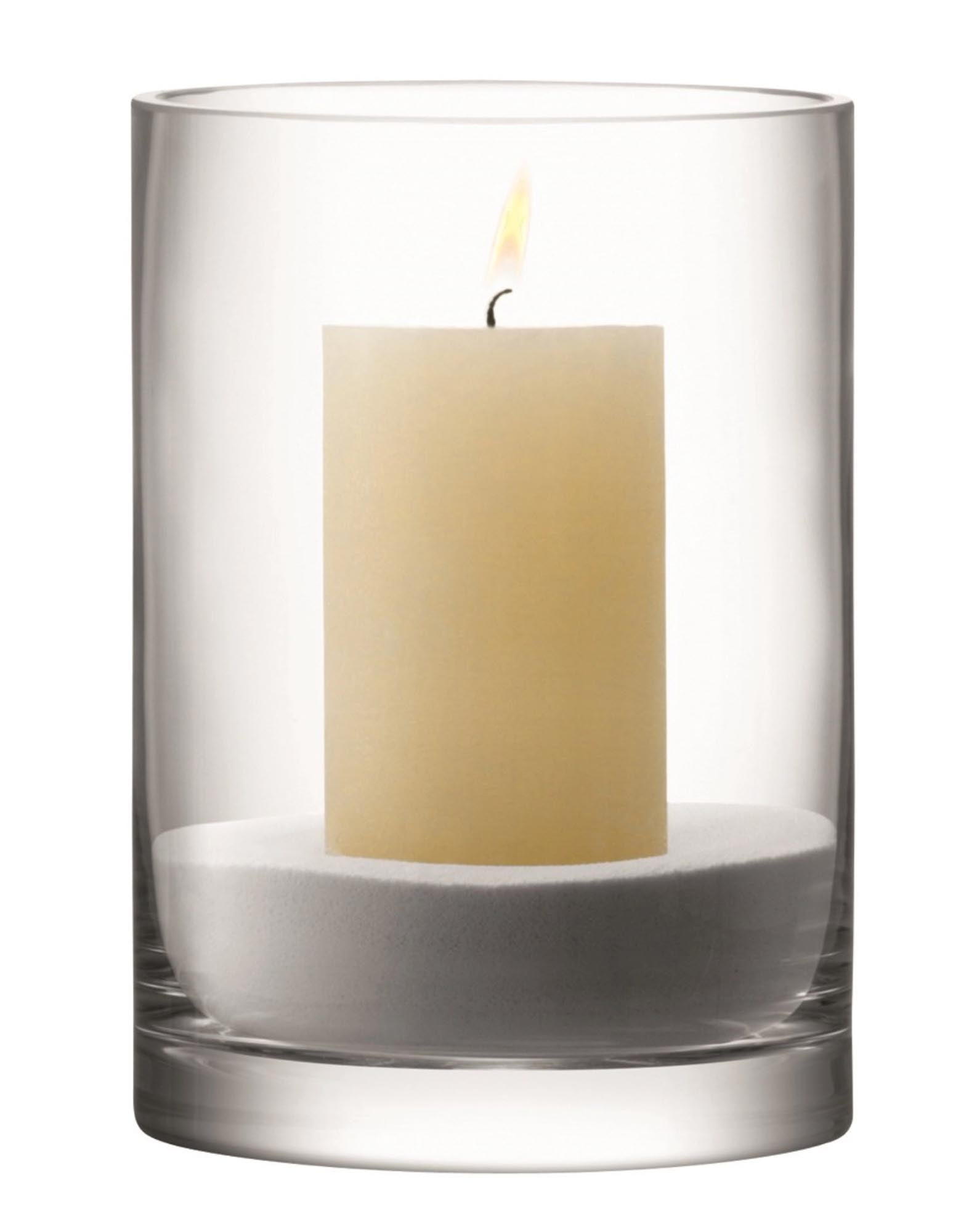 Column vase candle holder H24 x Ø17cm - clear