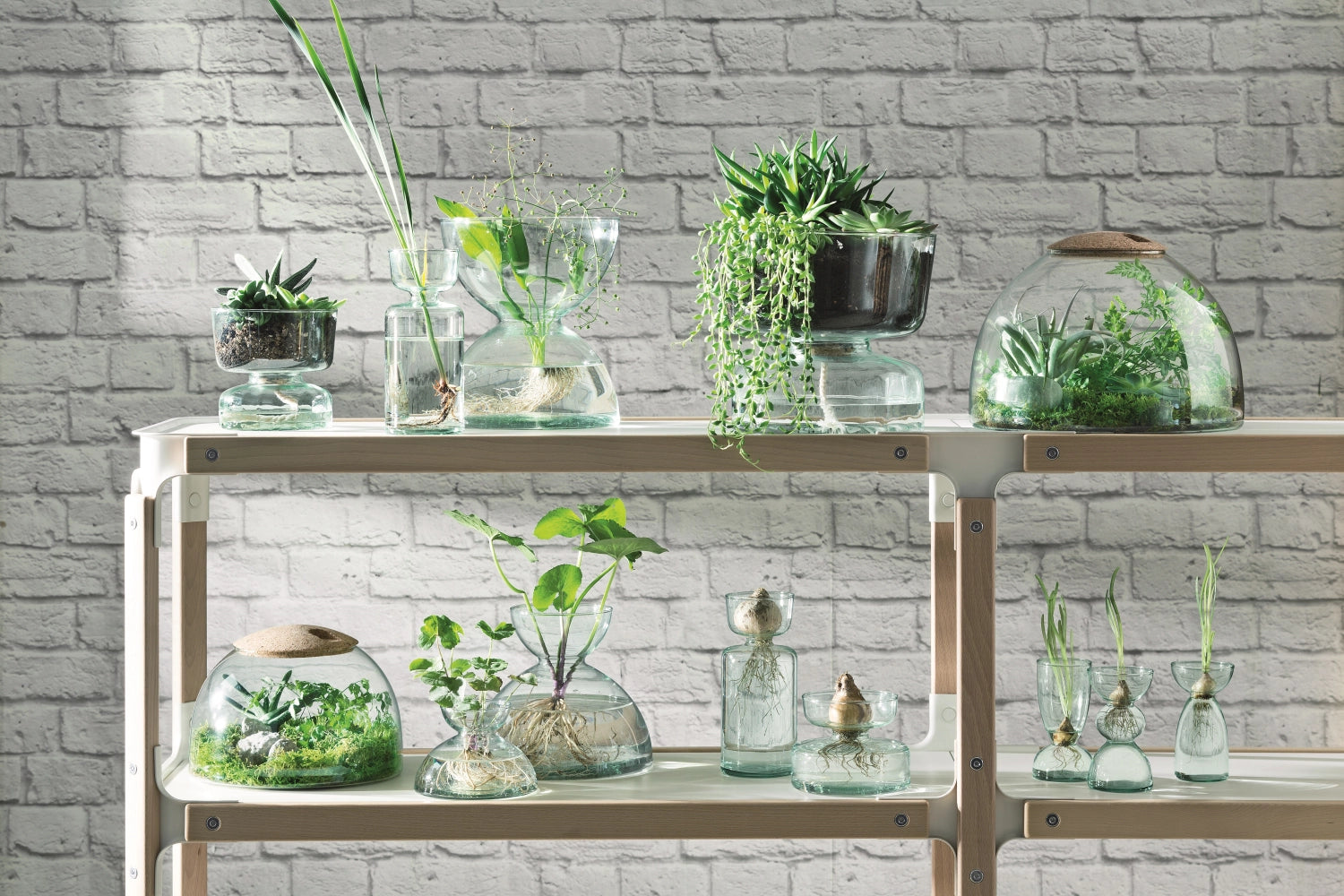 Stilvolle, geschlossene Gartenvase Canopy von LSA, 22 cm hoch, aus nachhaltigem Recyclingmaterial, ideal für dekorative Pflanzenpräsentationen.