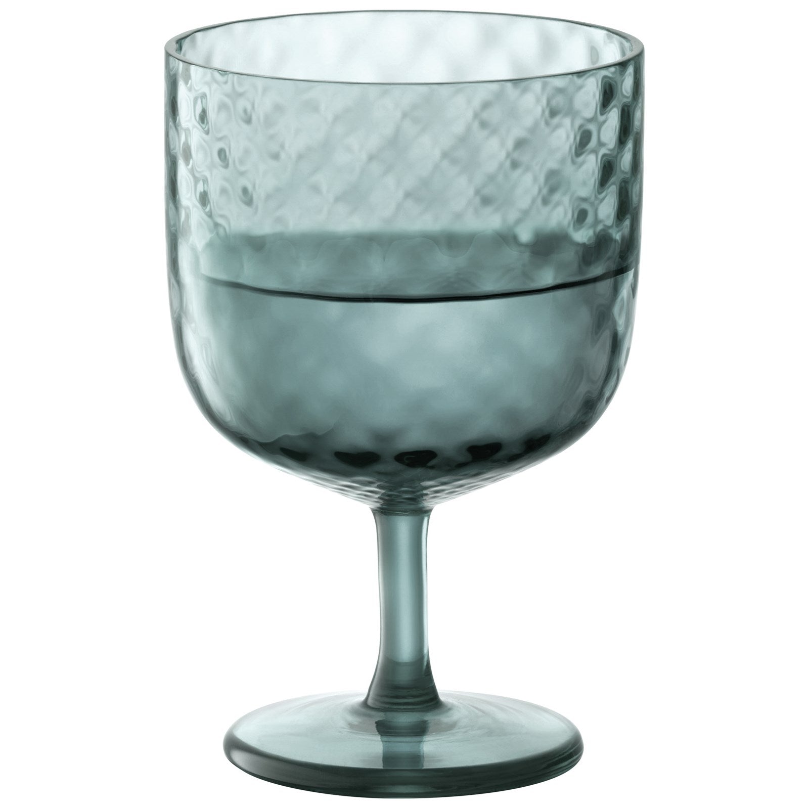 Elegantes 2er Set LSA Dapple Weingläser 325ml in Wasserblau.