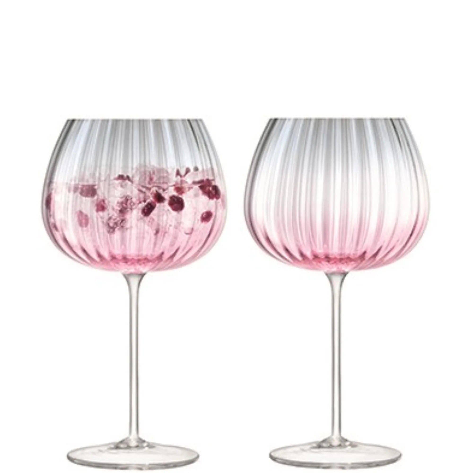 2er Set Dusk Ballon Kelche 650ml Rosa Grau - KAQTU Design