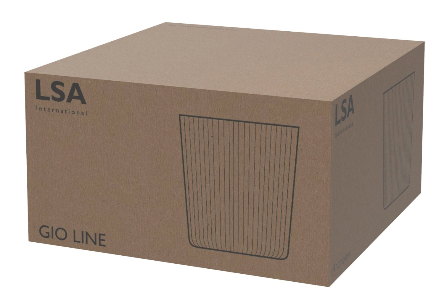 Stilvolles 4er Set Gio Becher von LSA, 390ml, ideal für stilvolle Anlässe, kombiniert zeitgemäßes Design mit hoher Funktionalität.