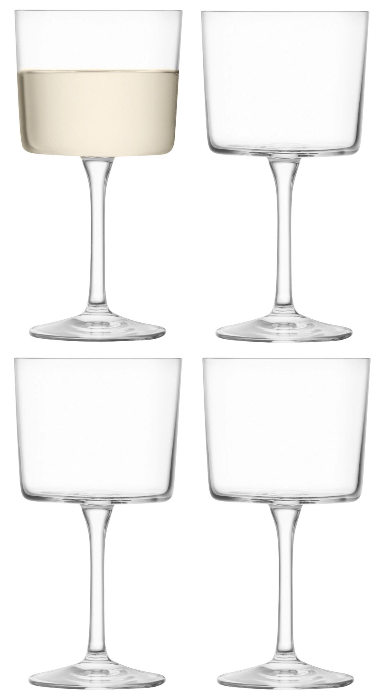 Stilvolles 4er Set Gio Weingläser von LSA, 250ml, ideal für Weinliebhaber, vereint modernes Design mit Funktionalität für jeden Anlass.