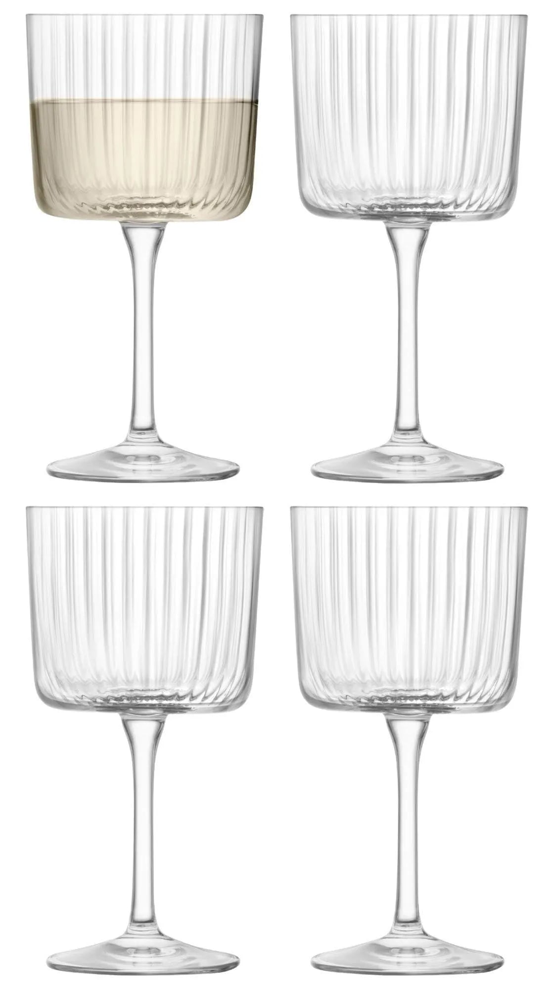 4er Set Gio Line Weingläser 250ml Klar, Wein- & Sektglas, KAQTU Design