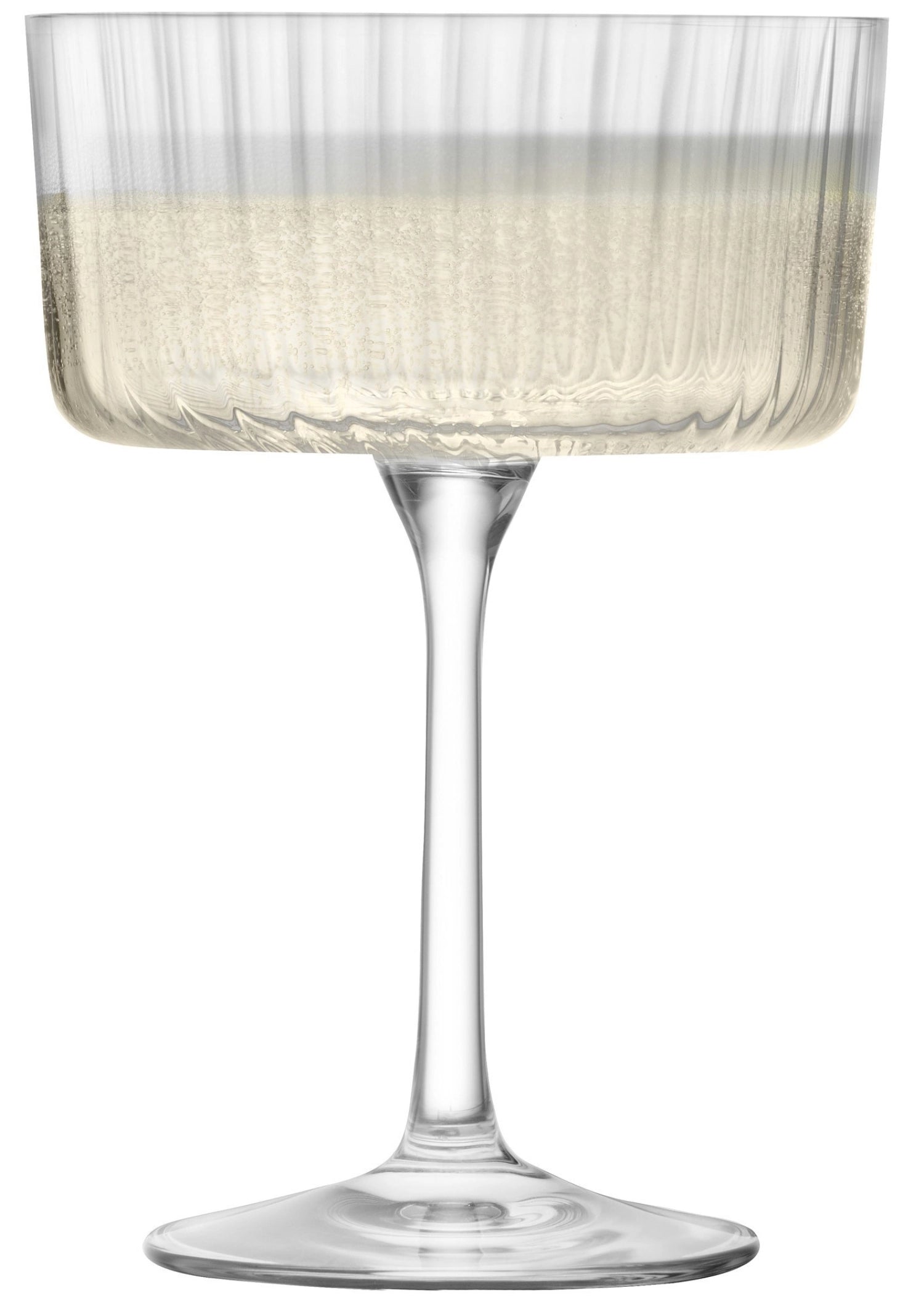 Stilvolles 4er Set Gio Champagner- und Cocktailgläser von LSA, 230ml, ideal für festliche Anlässe und exquisite Getränkepräsentation.