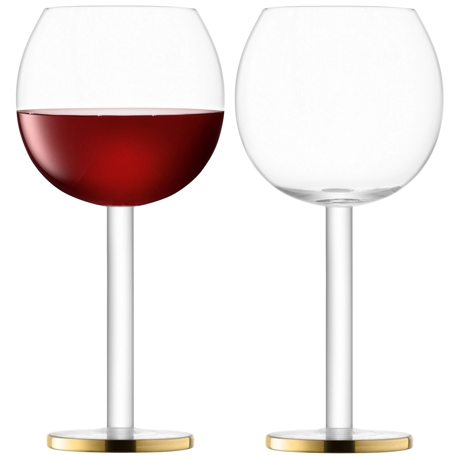 Stilvolles 2er Set Luca Weinkelche von LSA, perfekt für Rotwein, mit edlen goldenen Details und einem Volumen von 320ml.