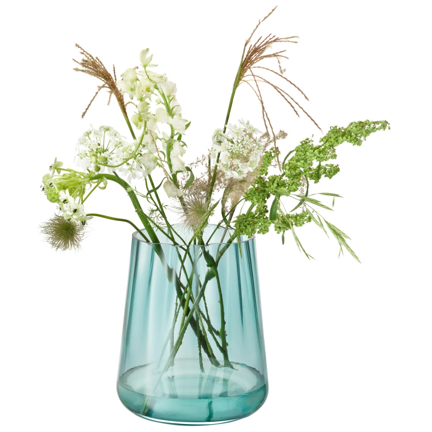 Elegante Lagoon Vase/Laterne in zartem meeresgrün, 24 cm hoch, ideal für stimmungsvolle Akzente und maritime Dekoration.