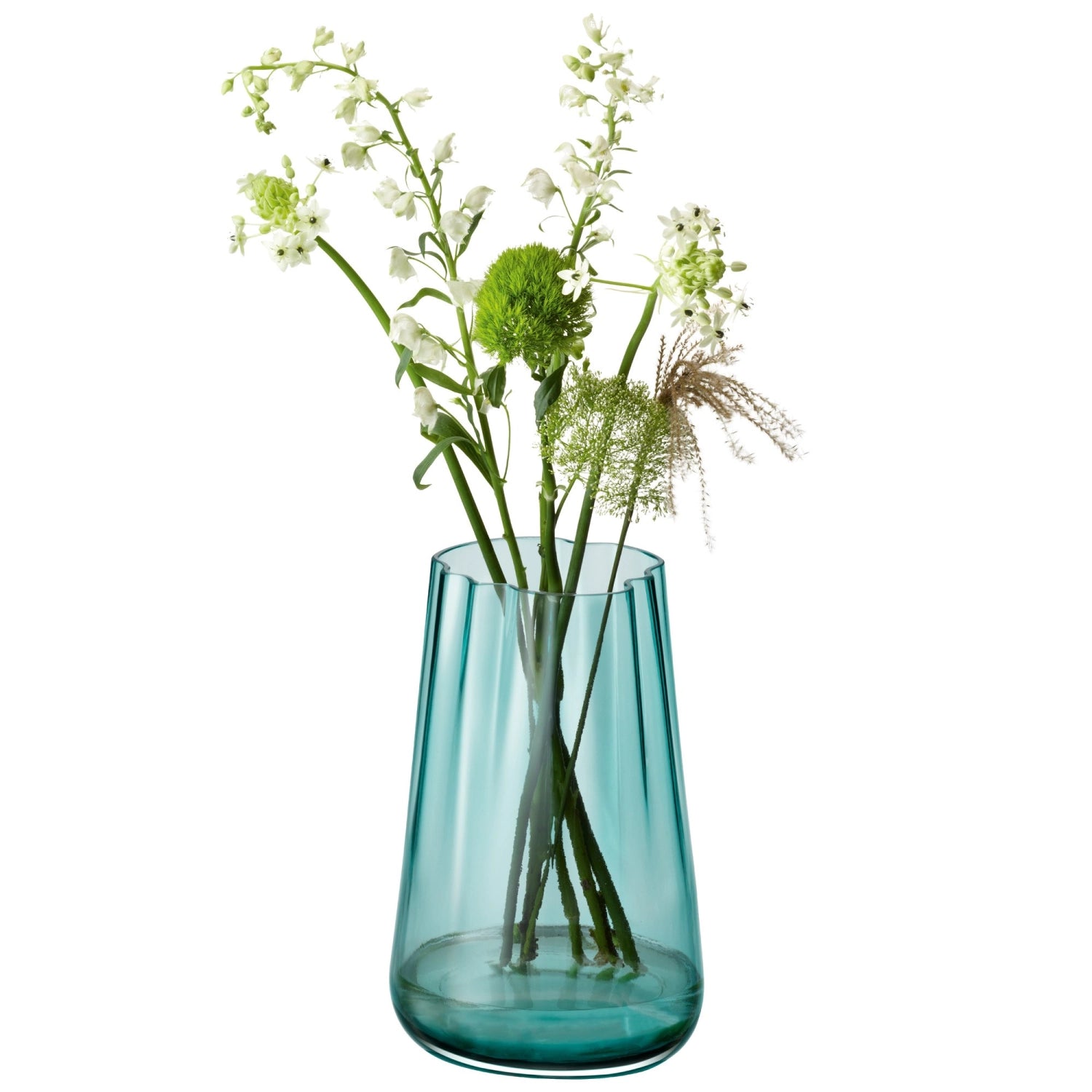 Elegante Laterne in einem beruhigenden meeresgrünen Farbton, 35 cm hoch, perfekt für stimmungsvolle Akzente und maritimes Flair.